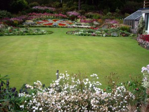 A good example of a well mown lawn complementing lovely surrounds.